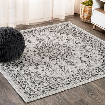 Rozetta Boho Medallion Textured Weave Indoor/outdoor Area Rug